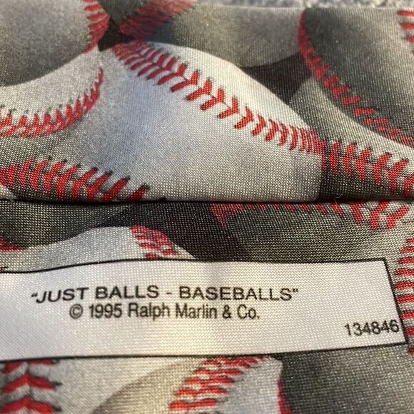 Vintage Baseball Tie 1990s Ralph Martin Men’s Accessories - Picture 6 of 9